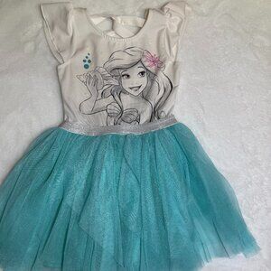 Disney Princess Ariel Tutu Dress Girls 4T Teal White